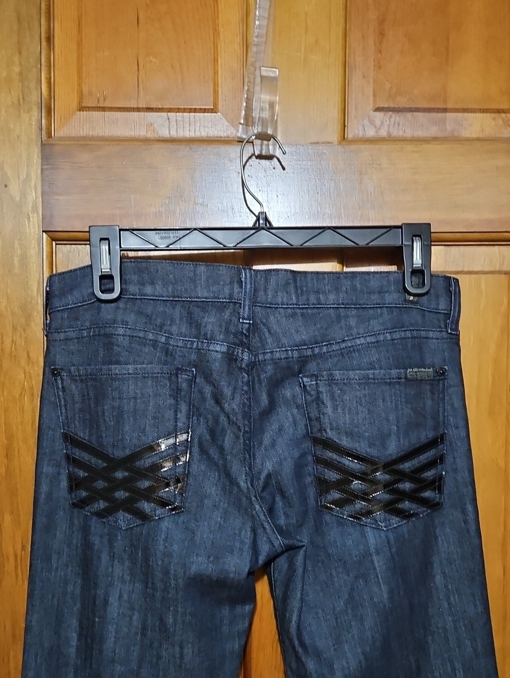 7 For All Mankind Dojo Low-Rise Flare Trouser Denim Jeans-NWOT - Picture 7 of 11